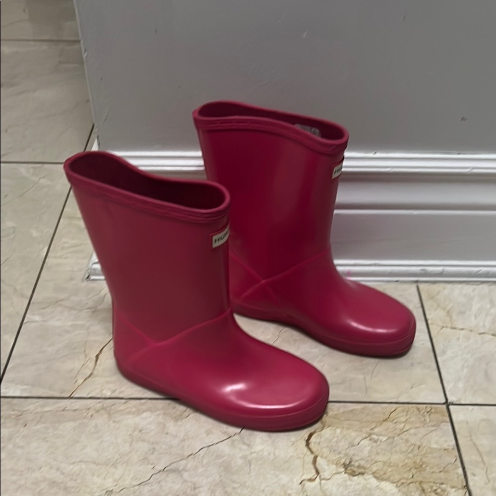 Hunter Kids Pink Rain Boots